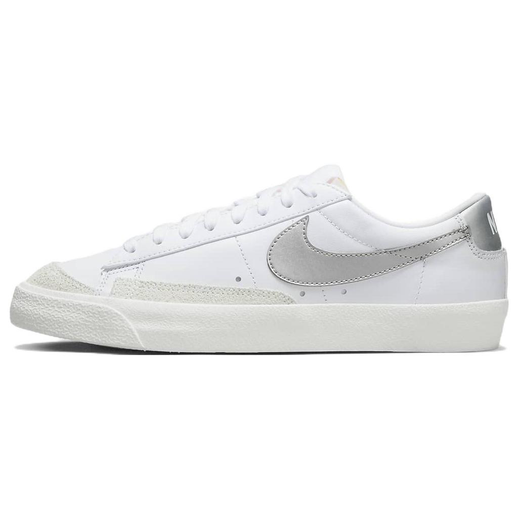 New Nike Blazer Low 77 White Metallic Silver Women's DC4769-113
