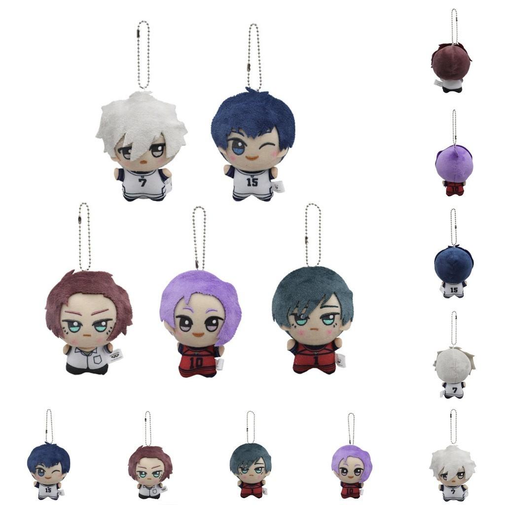 Plush Toy Keychain Adorable Blue Cartoon Animal Soft Pp Cotton Filling