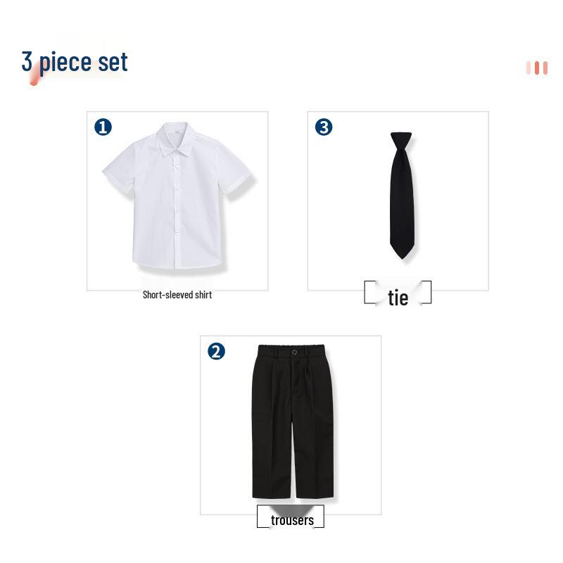 Academy Style School Uniform Set for Boys and Girls - Black Suit Graduation Attire