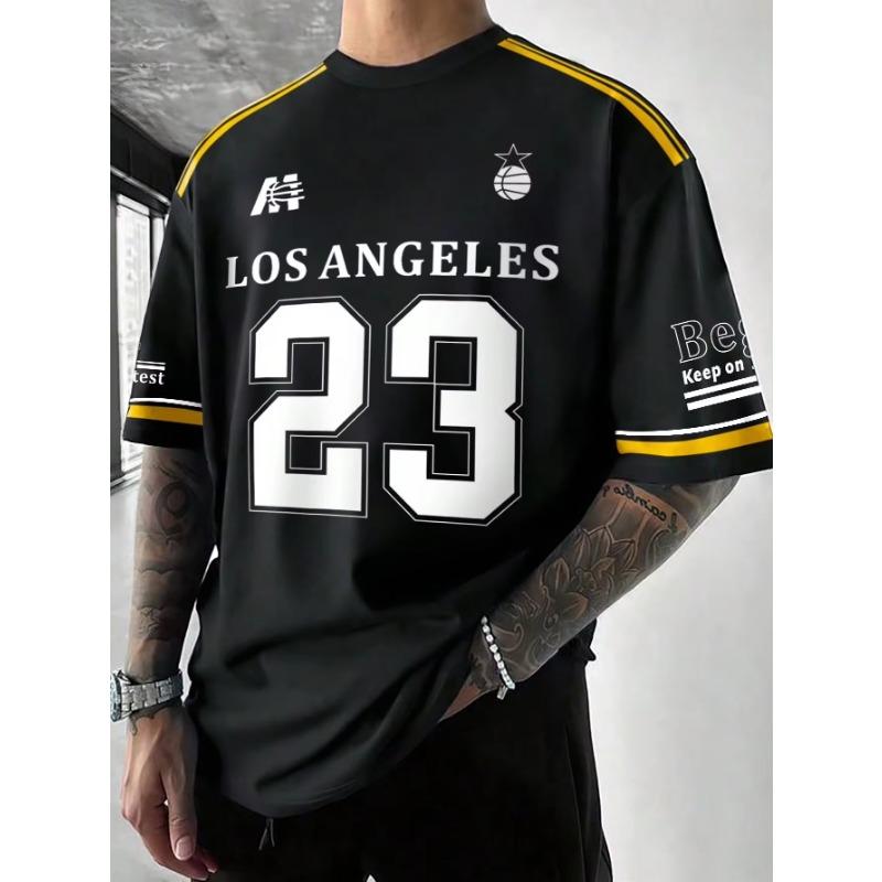 

Футболка с принтом Los Angeles Graphic, спортивная женская футболка с коротким рукавом, унисекс, повседневная одежда, летняя мужская гоночная футболка S