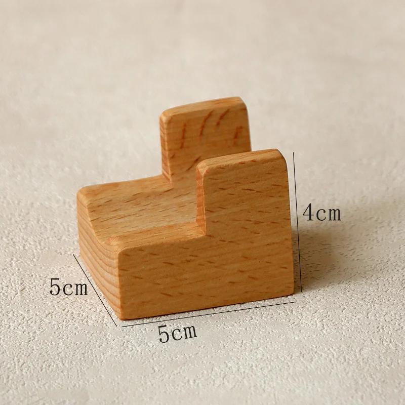 Creative Wooden Sushi Display Plate Rectangular Molecule Cuisine Display Rack Restaurant Food Specialty Display Tableware