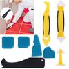 Walfront 8Pcs Plastic Spatula Silicone Sealant Remover Hand Operated Tool Scraper Joint Silicone Grout Remover Plastic Scraper, Scraper
