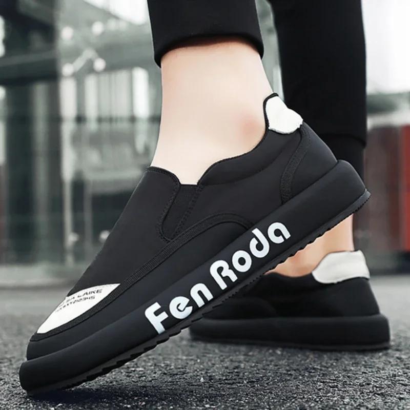 New Men Casual Shoes Designer Canvas Breathable One Step Lazy Shoes 2024 Fashion Thin Style Comfortable Men's Loafers Zapatillas