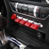 Autocollants décoratifs pour bouton de navigation/bouton de démarrage de commande centrale de voiture adaptés aux accessoires intérieurs ABS de Ford Mustang 2015 Up