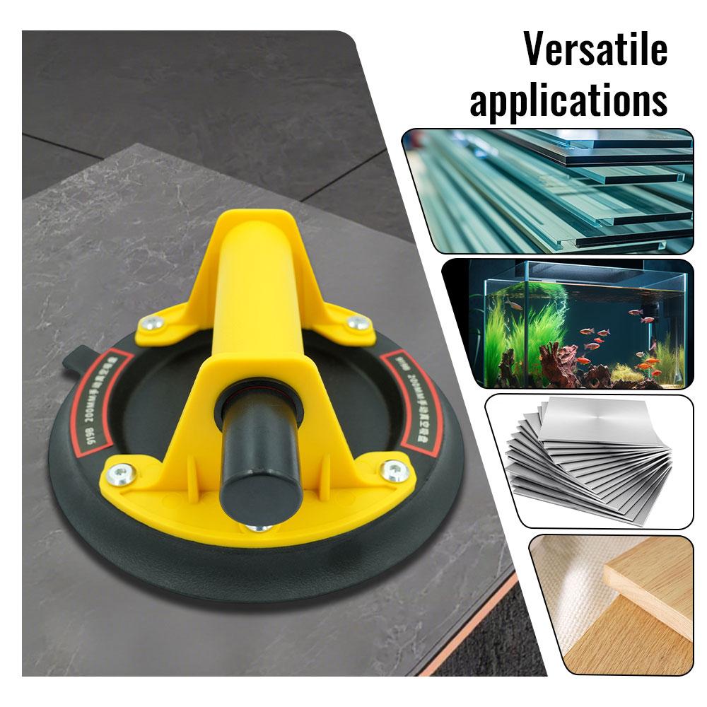 2025 New industrial suction cup with 200KG load capacity, 8-inch rubber bottom and plastic handle for handling large glass