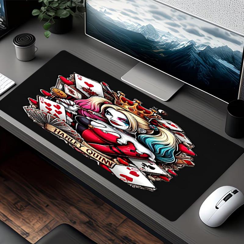 Harley Quinn Joker Print Mouse Pad, for Keyboard Pad Laptop PC Mat for Office Home Use, Desk Decor, Perfect Birthday Gift for Gamers