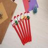 2PC Cute Christmas Santa Snowman Resin Ballpoint Pens for Kids Xmas Gifts Gel Pens for School