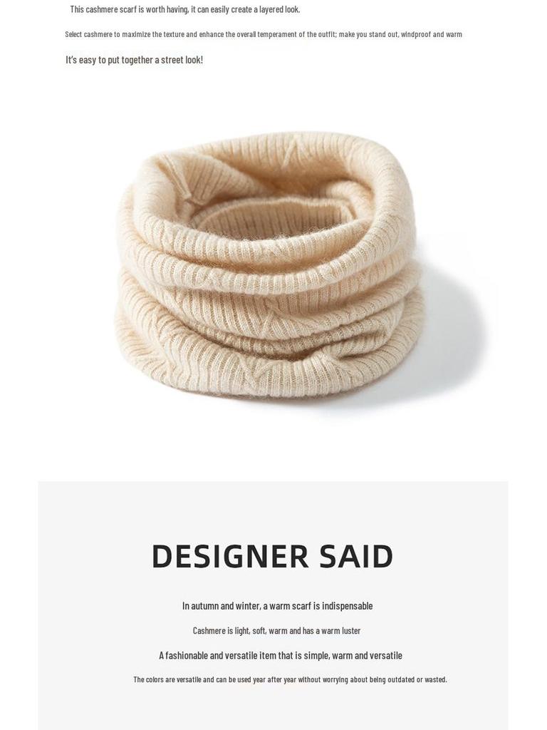 Unisex Cashmere Neck Warmer: Cold-Proof, Knitted Pullover Dickey for Autumn and Winter