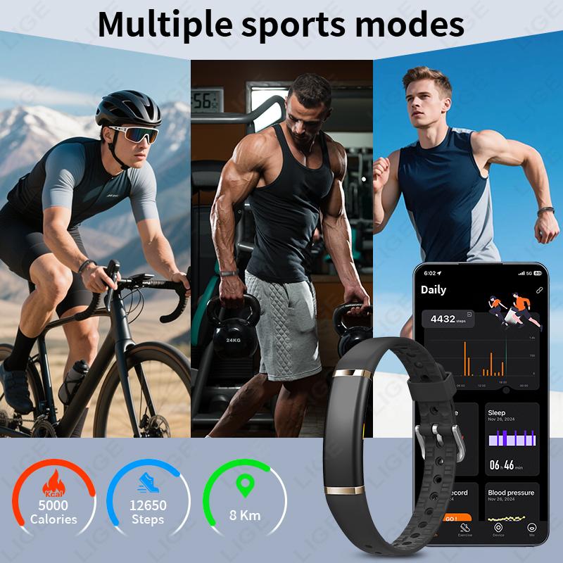 New Sports Fitness Tracker Smart Bracelet HRV Blood Oxygen Stress Monitor Watch Ip68 Waterproof Wristband For Android iOS