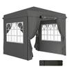 2.5 X 2.5 M Pop-Up Gazebo with Side Walls and Carry Bag, UPF50+ Height-Adjustable Garden Tent, Dark Grey