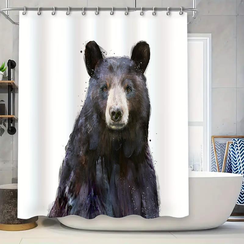 

Bathroom Shower Curtain Floral Botanical Vintage Farmhouse Rustic Home Decor Washable Waterproof Modern Artistic Patterned Backd W60H190(CM)-1 Pcs