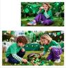 Green Kids' St. Patrick's Day Two-Piece Long-Sleeve Shamrock Party Outfit