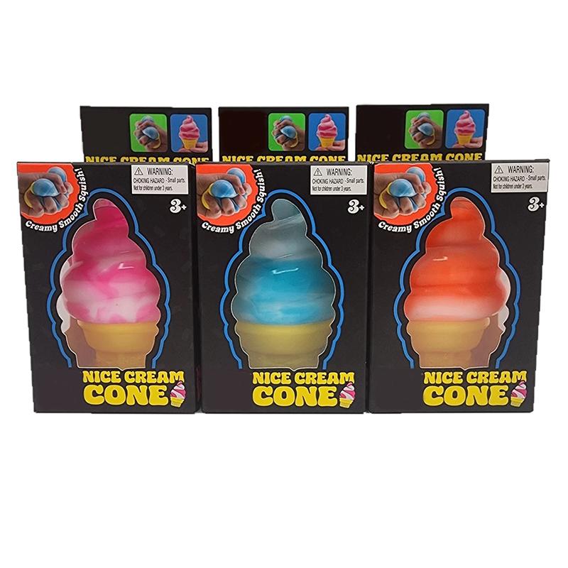 New Nice Cream Cone Ice-Cream Sensory Toys Relieving Stress Pinching Relieving Anxiety Fidget Squishy Children Adult Gifts