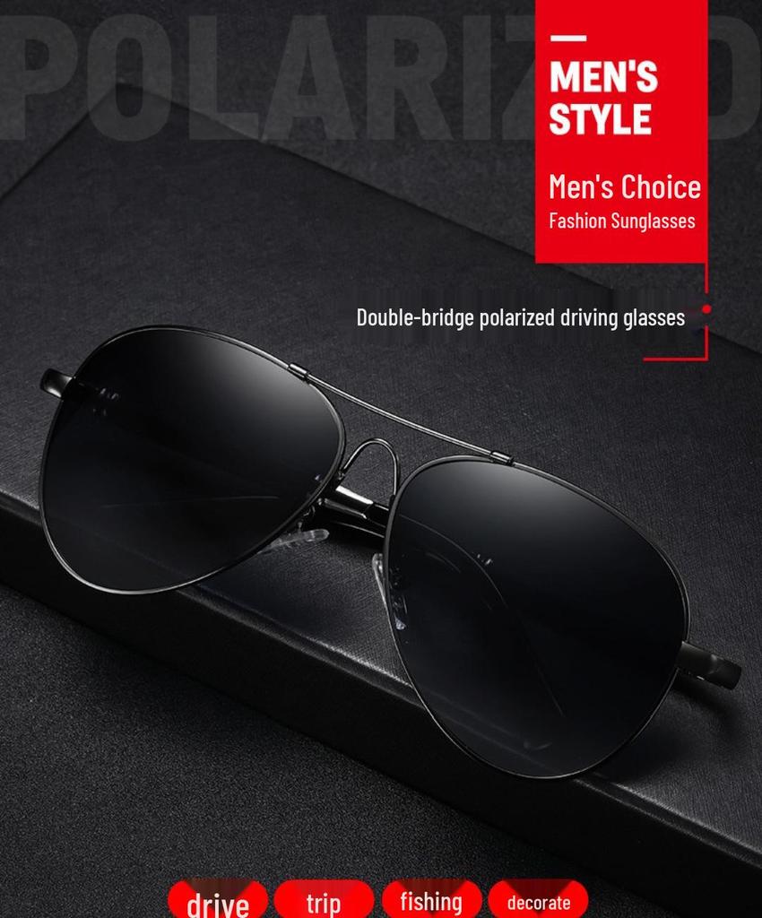 Men's Polarized Aviator Sunglasses - Metal Frame Fashion & Driving Glasses 2026