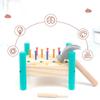 Plastic Nail Double Sides Pegboard Toy Montessori Baby Hammer Hit Wooden Toys  Children Kids Boys