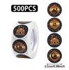EID Mubarak 500pcs Roll Stickers Ramadan Kareem Gifts Packaging Seal Stickers Islam Muslim Festival Party Decor EID Gift Labels