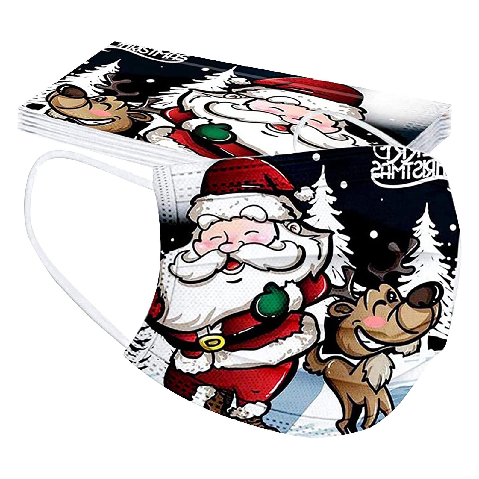 

Одноразовый Защитный с Рождественским Мультяшным Принтом чёрный