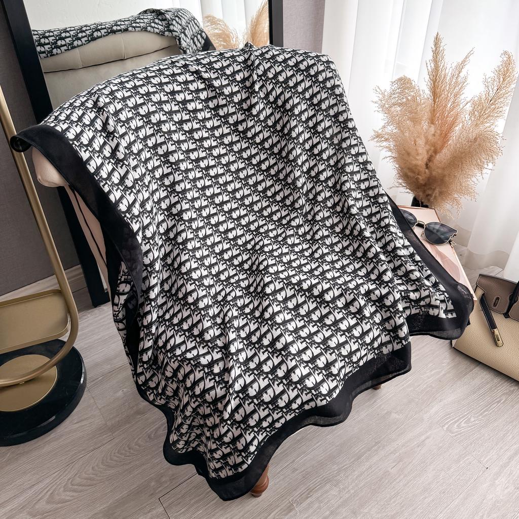  Latest Women's Spring Scarf Luxury Letter Design Scarf Cotton Smooth Scarf Soft Headband Shawl Beach 90x180cm