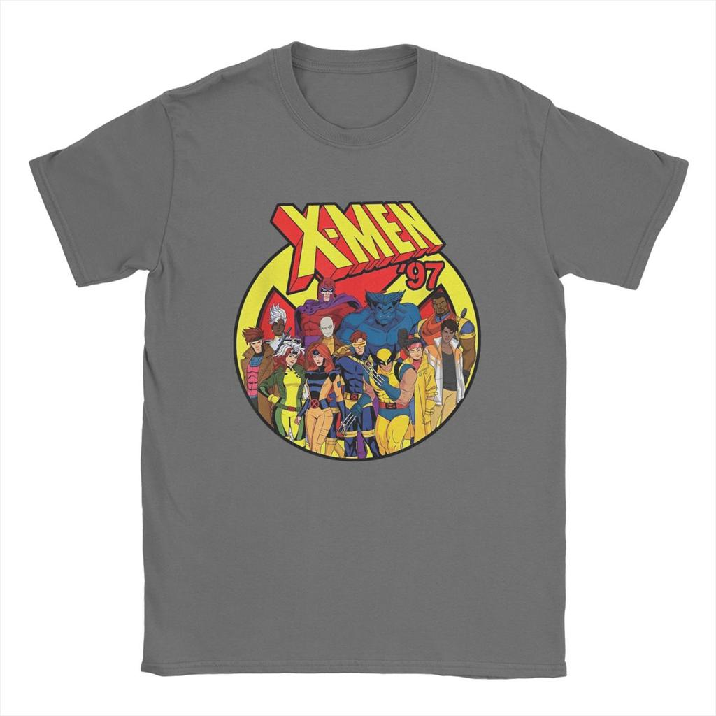 Herren Damen T-Shirt XMen 97 Zeichentrickserie Team Einzigartig Baumwoll-T-Shirts Kurzarm-T-Shirts Rundhals-Oberteile S3XL Übergröße