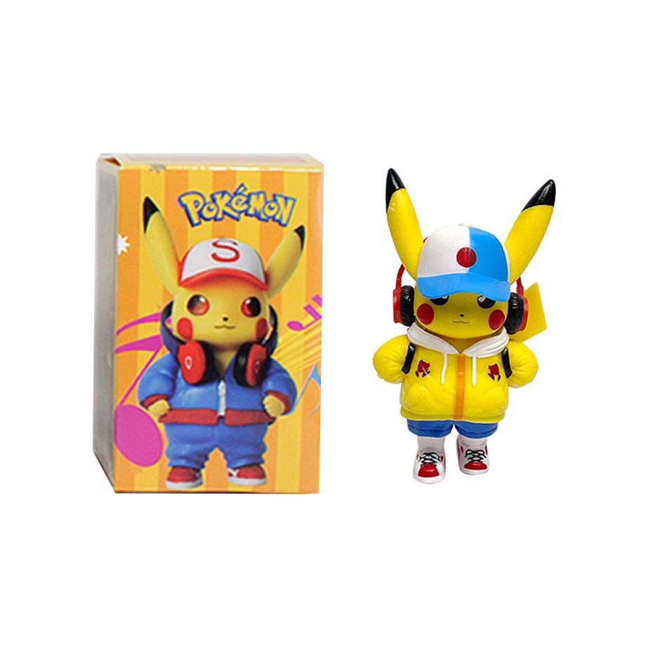 New Pocket Monsters Cartoon Movie Anime Character Pikachu Gengar Mewtwo Gurado Action Model Toy Blind Box Random Trendy Mystery Surprise Collectible