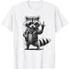 CekoCk Retro Raccoon Rock & Roll Music Men Women Kids Racoon Meme T-Shirt