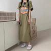 Casual Retro Slit T-shirt Dress: Slimming Plus Size Loose Summer Style