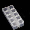 Transparent Bead Organizer Plastic Storage Boxes Sewing Tool 10 Grid Square Box  Table