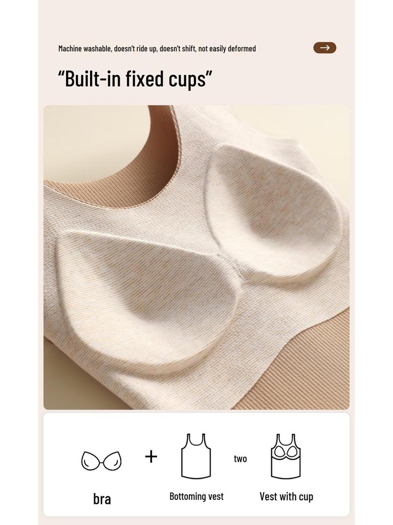 Keep Warm 033: Women's Mulberry Silk Self-Heating Cashmere Vest – Slimming Base Layer for Autumn/Winter