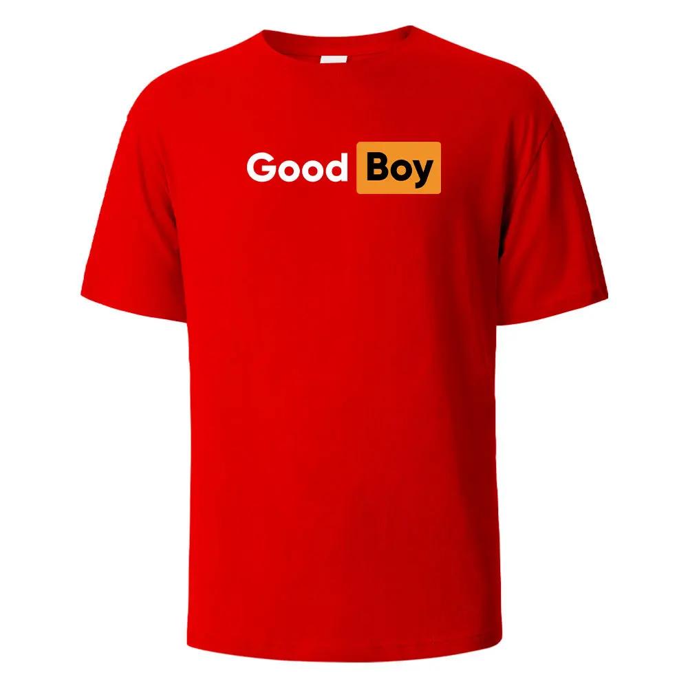 Summer T-shirt Good Boys Printed T-shirt Men and Women 100% Cotton O-collar Oversized Casual Short-sleeved Top