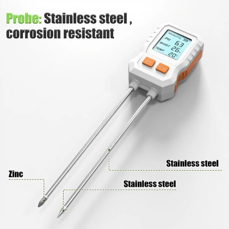 Easy To Use Soil Analysis for Acidbase Value Temperature and Humidity Measurement Featuring Digital Screen In Garden Home