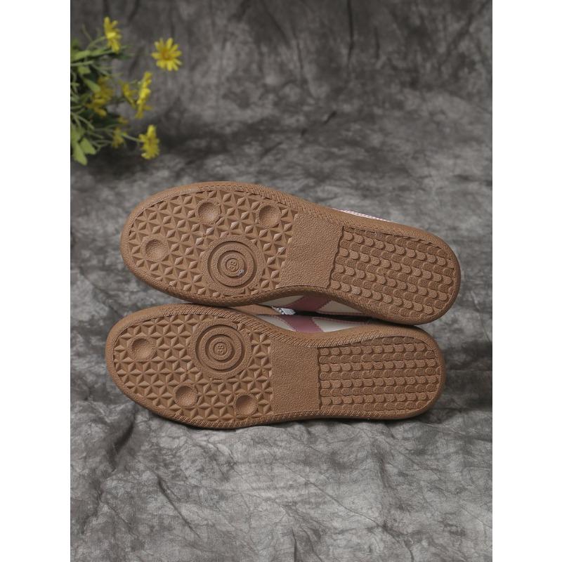 Women's Plus Size New European American Style Retro Color Block Flat Trainer Sneakers