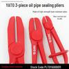 YATO 3-Piece Automobile Oil Pipe Sealing Clamp Set - Plastic Cut-Off Pliers Tool