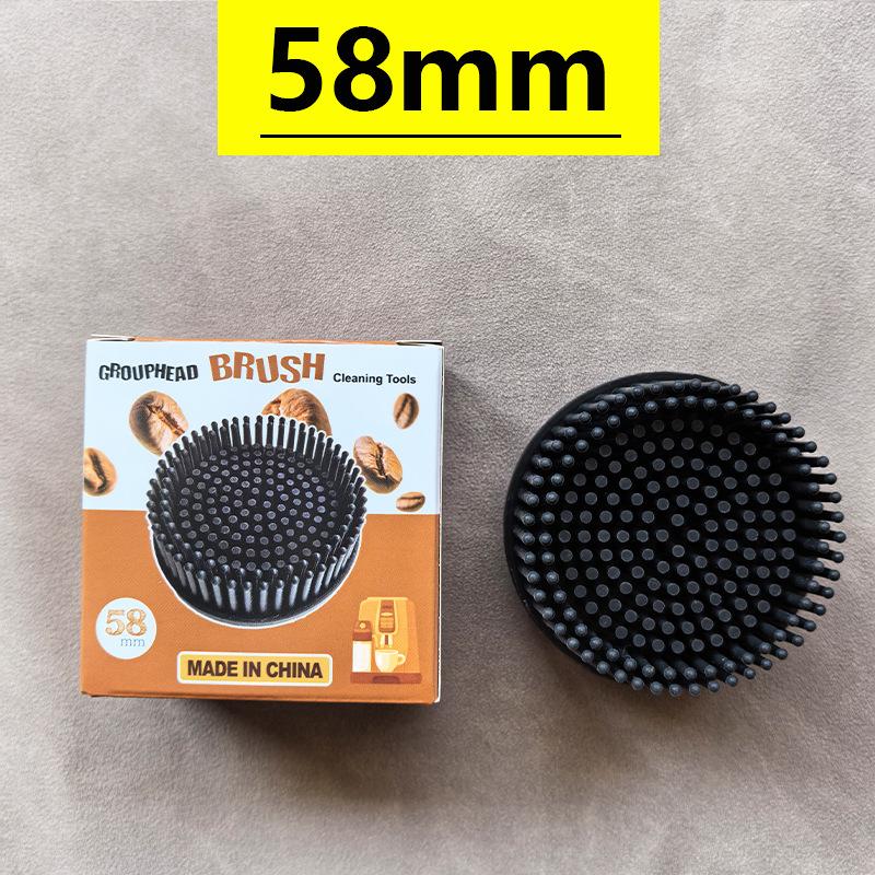 Long Handle Coffee Machine Cleaning Brush Silicone Arc Brew Head Brush Durable Kitchen Cleaning Tool