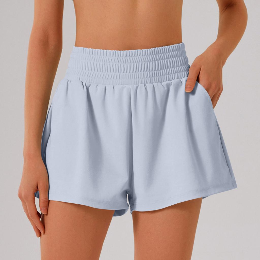 Women's High Waist Athletic Shorts Lightweight Quick Dry Running Shorts with Elastic Waistband and Inner Lining for Gym Yoga and Casual Wear