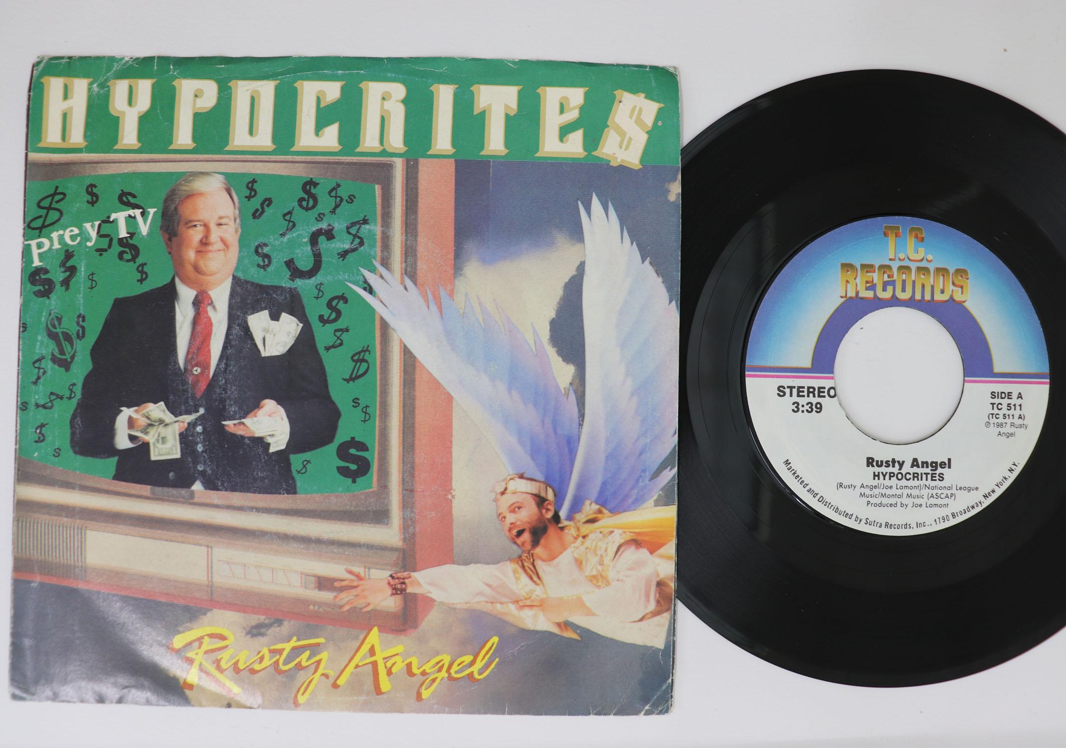 

7inch Record RUSTY ANGEL RICHARD PAUL Hypocrites TC511 T.C. 1987 US Rock Used