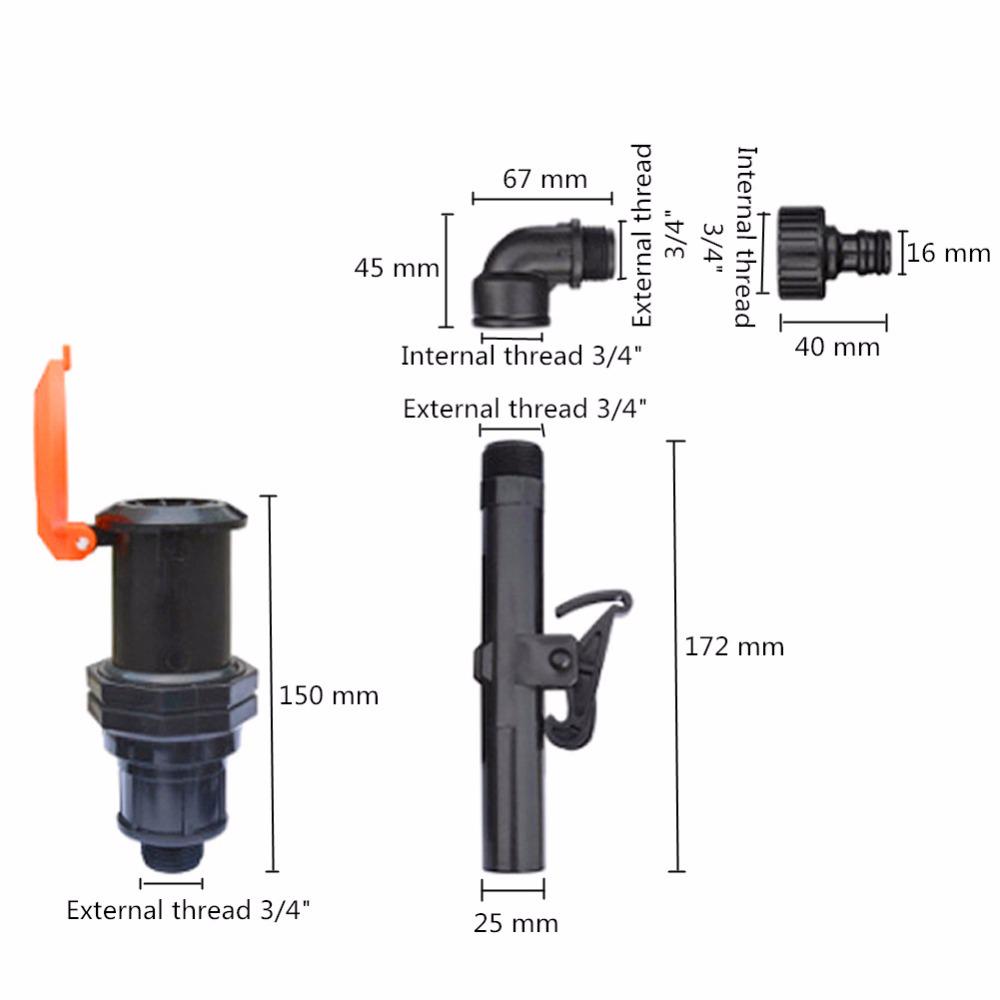 Lawn Quick Water Intake Valve with Quick Connector Garden Irrigation Car Wash Gardening Tools and Equipment 1 Set