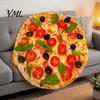 Portable Wrap for Camping Round Food Blanket, Realistic Themed Throw 59 Inch Novelty Waffle Pizza Breathable Warmth Dormitory Burrito Donut Wrap, Soft