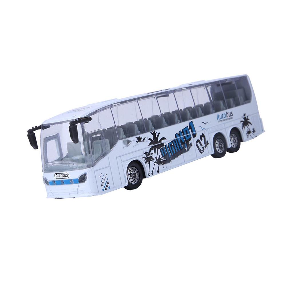 1:50 Simulace Model Tranzitního Autobusu Hračka Slitina Natahovací Autobus Hračka se Světlem a Zvukem pro