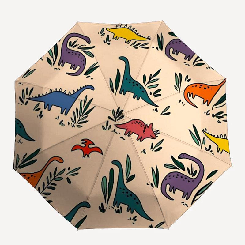 1pc Dinosaur Pattern Automatic Open/close Umbrella, 8-Rib sturdy structure, Portable Travel Umbrella, Parties, Everyday Useb079
