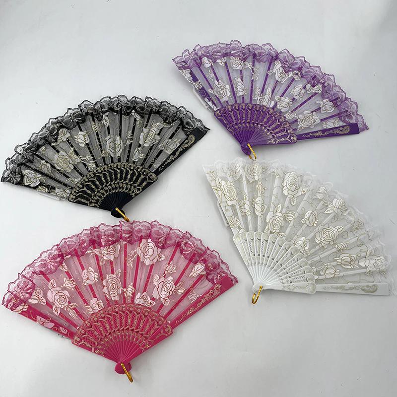 LED Luminous Foldable Fan Glow Dancing Light Hand Fan Night Performance Party Decoration Glow In The Dark Supplies Decor