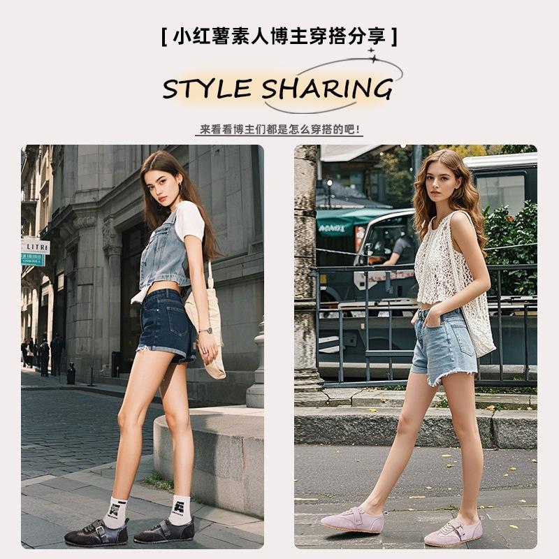 Insole Leather Women's Autumn New Flat-bottomed Sports Little White Shoes Casual Buckle Women's Shoes