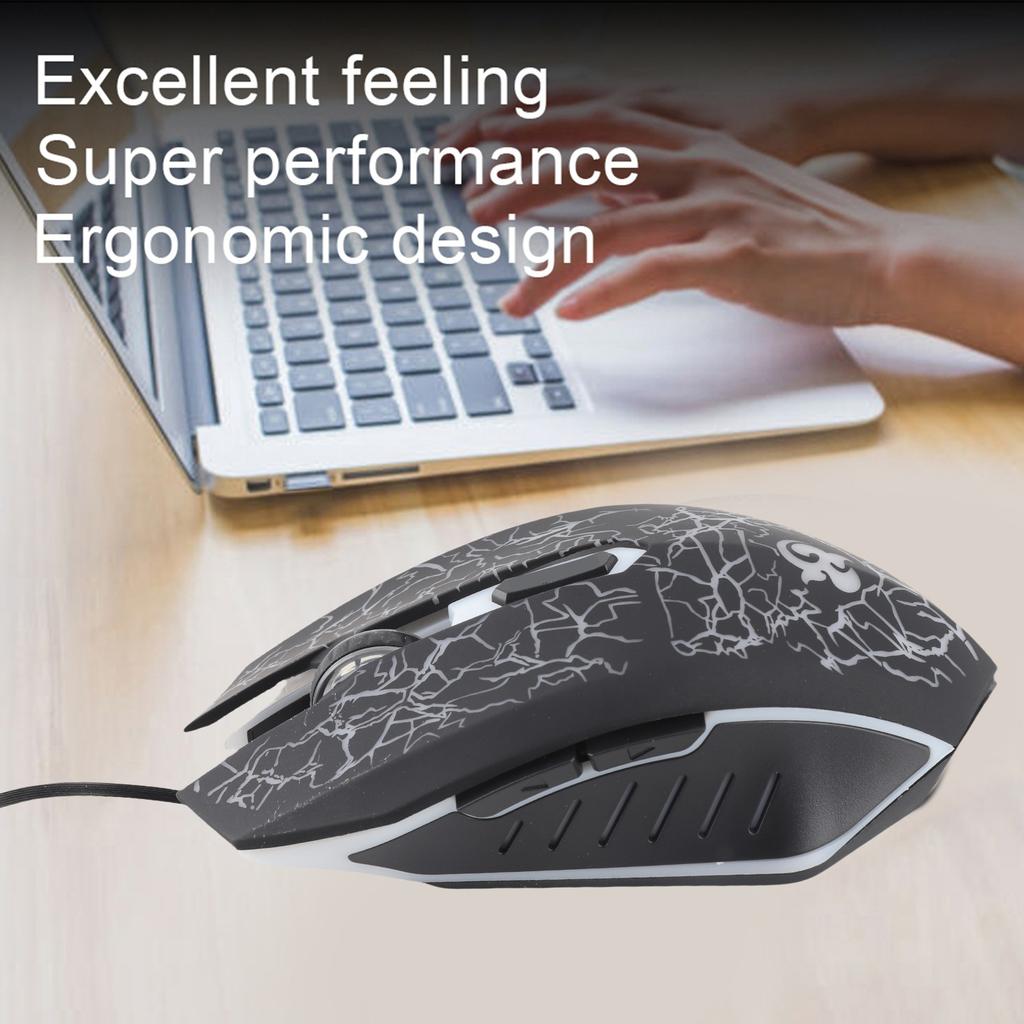 Mice Gamier Wired 6 Buttons Ergonomic LED USB   Mice for Computer Laptop Desktop PC