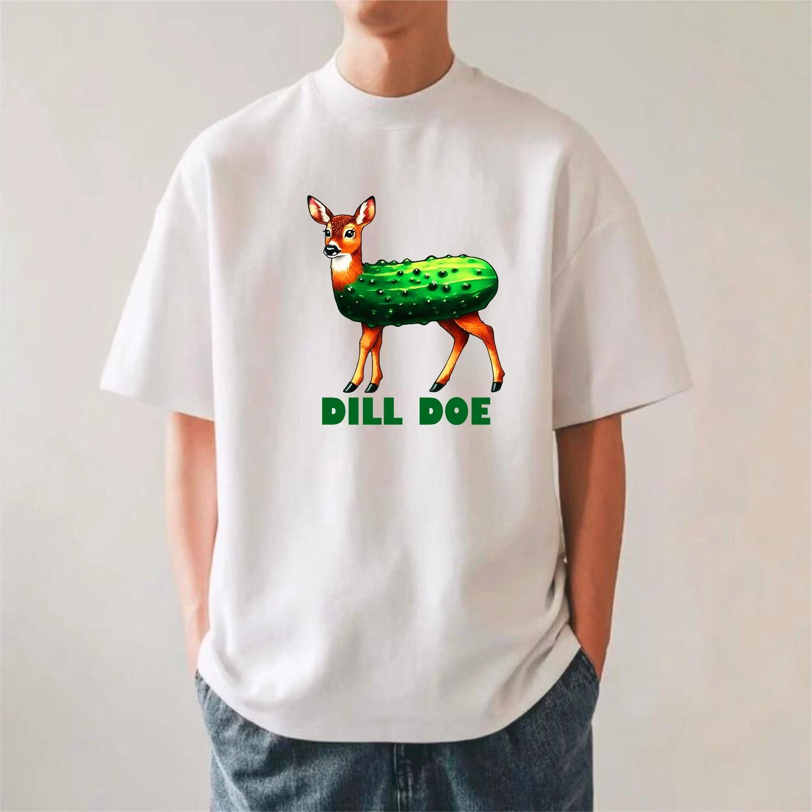 Dill Doe Funny Adult T-Shirt, Humor Nature Deer Redneck Offensive Pun Men s Tee 3XL