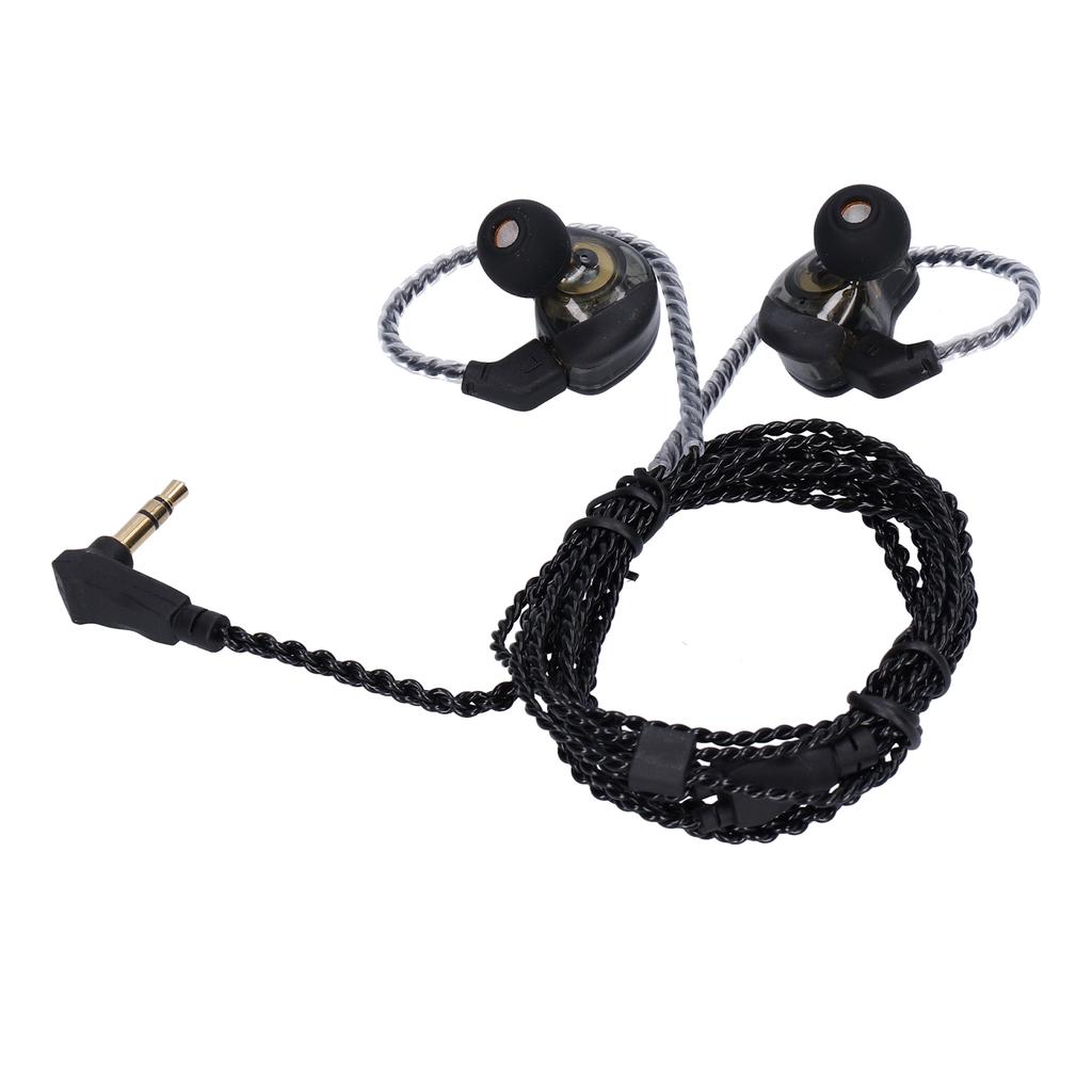 Earphones Super Bass Boost Wired Earbuds Noise Reduction Stereo Headphones for Listen To MusicWithout Microphone Black