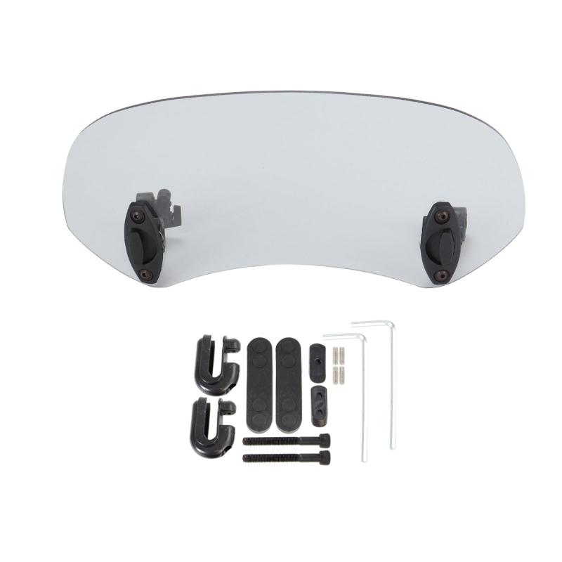 Motorcycle Wind Deflector With Adjustable Angle Windshield Extension Spoiler For Street Cruisers And Retro Bikes