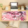 Antislip Gaming Mouse Pad Stitched Edge Desk Mat Large Size Cute Pink Tone Anime Girl Design Keyboard Pad for Gamers
