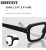 GENEVIEVE Simple Geometric Square Box Photochromic Anti-blue Light Glasses Polarized Sunglasses Can Be Customized Prescription