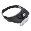 Headband LED Magnifying Glass 1.2X 1.8X 2.5X 3.5X 4 Lens 2 LED Lights Adjustable Angle Head Mount