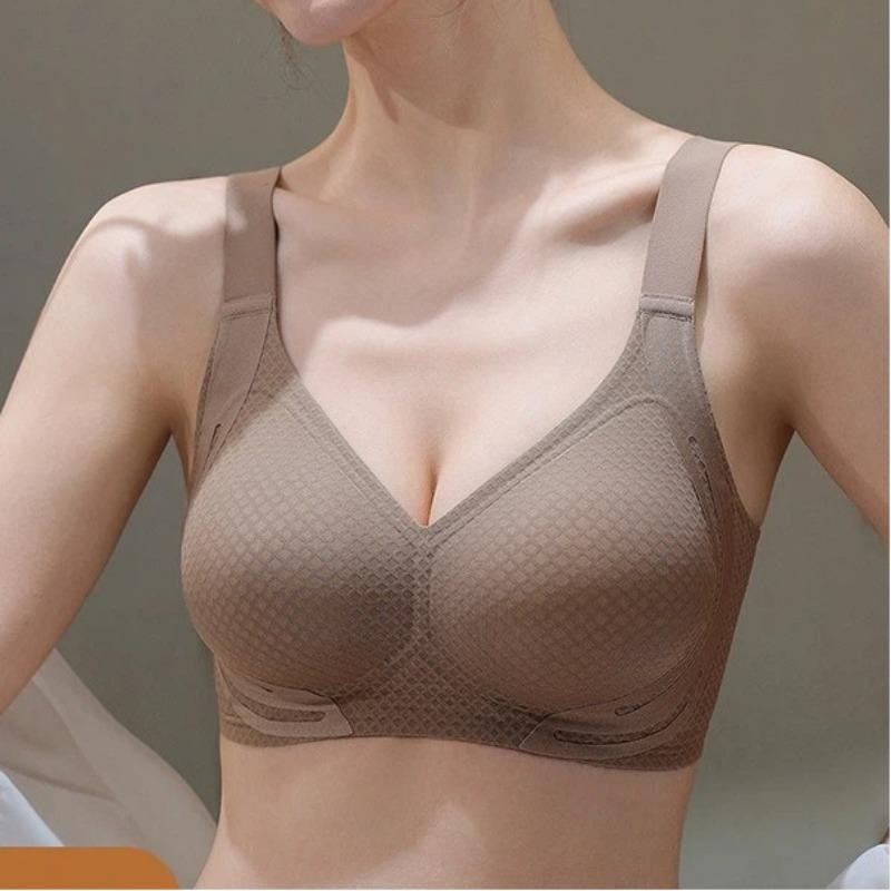Women S Seamless Thin Push Up Bra For Large Bust Side Support Bra