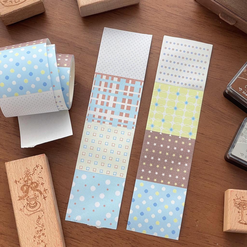 Polka Dot Tearable Sticker Roll Tape Can Write Hand Account Decorative Label Sticker Creative Index  Original